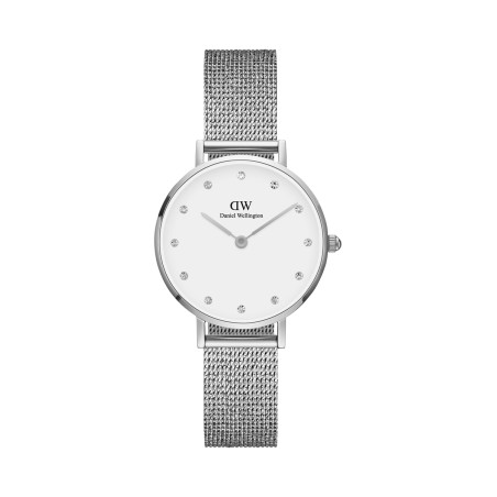 Montre à quartz en acier Sterling - Argenté et blanc - 28 mm - 02 - 33646109