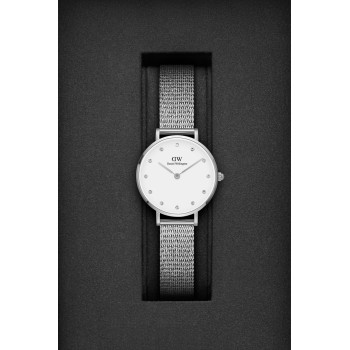 Montre à quartz en acier Sterling - Argenté et blanc - 28 mm - 02 - 33646109