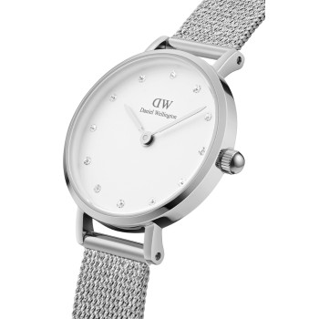 Montre à quartz en acier Sterling - Argenté et blanc - 28 mm - 02 - 33646109