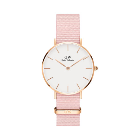 Montre à quartz en tissu et plaqué or rose Rosewater - 32 mm - 02 - 33646120