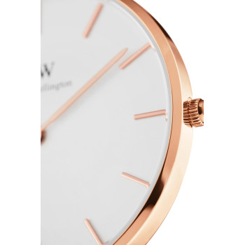 Montre à quartz en tissu et plaqué or rose Rosewater - 32 mm - 02 - 33646120