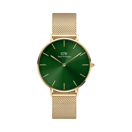 Montre à quartz en acier et plaqué or jaune Emerald - 36 mm - 02 - 33646129