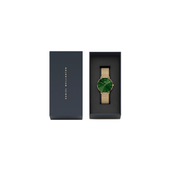 Montre à quartz en acier et plaqué or jaune Emerald - 36 mm - 02 - 33646129