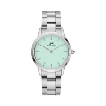 Montre à quartz en acier Iconic Link - 28 mm - Menthe et argenté - 02 - 33646135