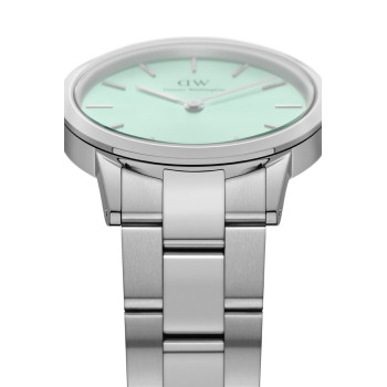 Montre à quartz en acier Iconic Link - 28 mm - Menthe et argenté - 02 - 33646135