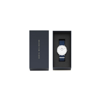 Montre à quartz en tissu nato Classic Bayswater - 40 mm - Bleu et argenté - 02 - 33646176