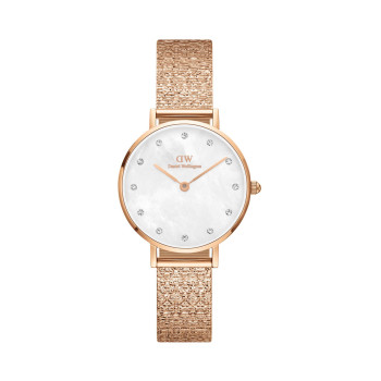 Montre à quartz en acier Petite - 28 mm - Doré rose et blanc - 02 - 33646180