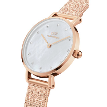 Montre à quartz en acier Petite - 28 mm - Doré rose et blanc - 02 - 33646180