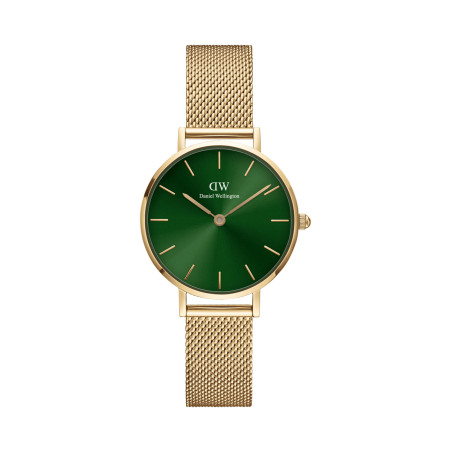 Montre à quartz en acier Emerald - 28 mm - Doré et vert - 02 - 33646195