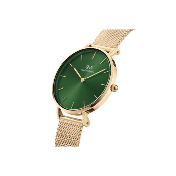 Montre à quartz en acier Emerald - 28 mm - Doré et vert - 02 - 33646195