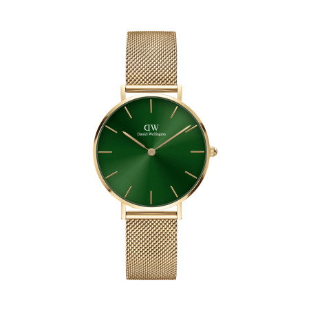 Montre à quartz en acier Emerald - 32 mm - Doré et vert - 02 - 33646196