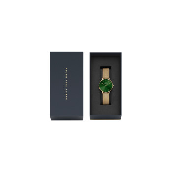 Montre à quartz en acier Emerald - 32 mm - Doré et vert - 02 - 33646196