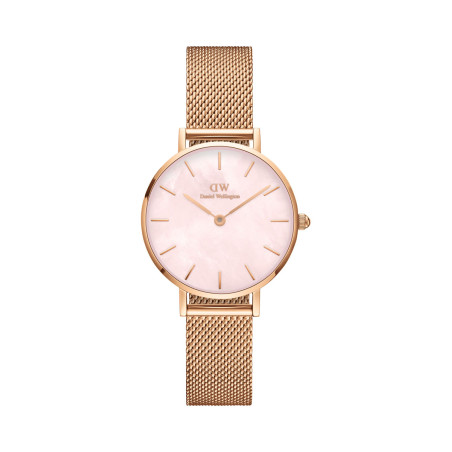 Montre à quartz en nacre Petite Melrose - 28 mm - Doré rose et rose - 02 - 33646211