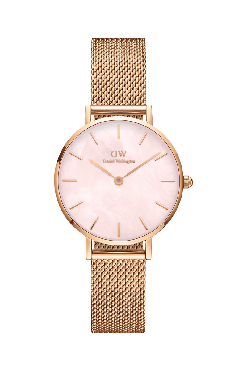 Montre à quartz en nacre Petite Melrose - 28 mm - Doré rose et rose - 02 - 33646211