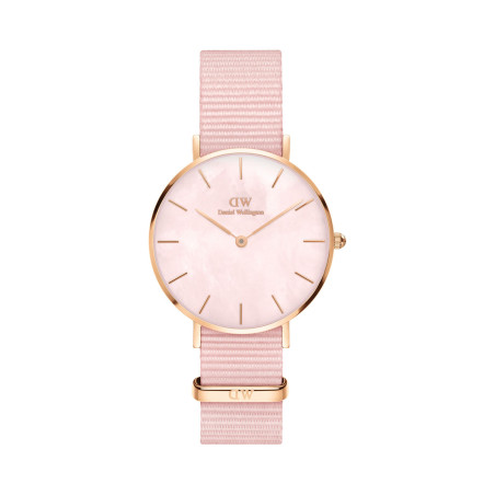 Montre à quartz en polyester Petite - 32 mm - Rose et doré rose - 02 - 33646229