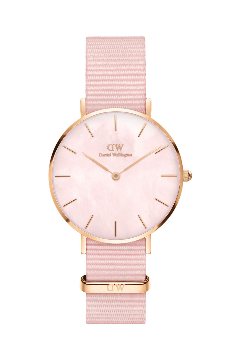 Montre à quartz en polyester Petite - 32 mm - Rose et doré rose - 02 - 33646229