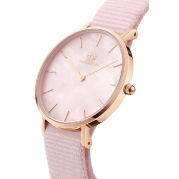 Montre à quartz en polyester Petite - 32 mm - Rose et doré rose - 02 - 33646229