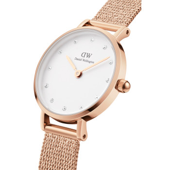 Montre à quartz en acier Petite -  28 mm - Doré rose et blanc - 02 - 33646231