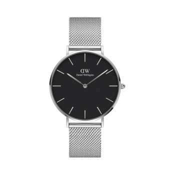 Montre à quartz en acier Sterling - 36 mm - Argenté et noir - 02 - 33646254