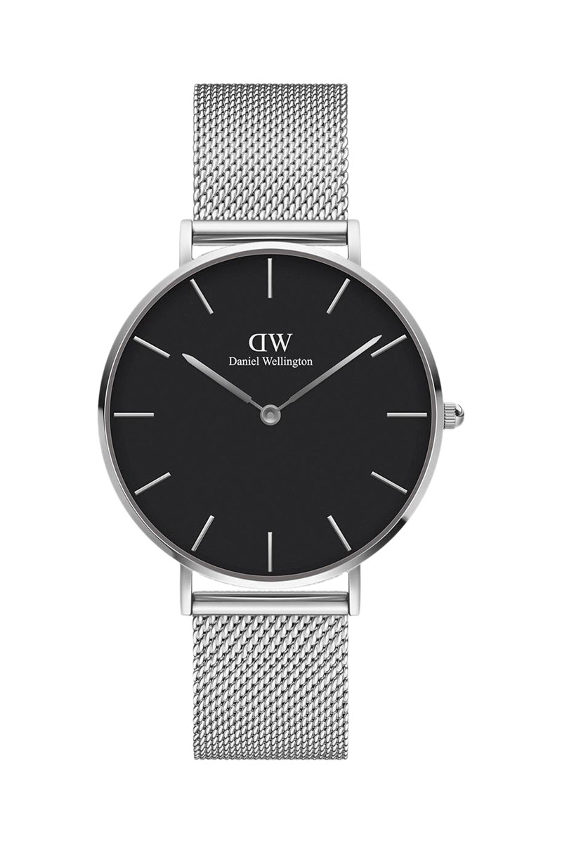 Montre à quartz en acier Sterling - 36 mm - Argenté et noir - 02 - 33646254