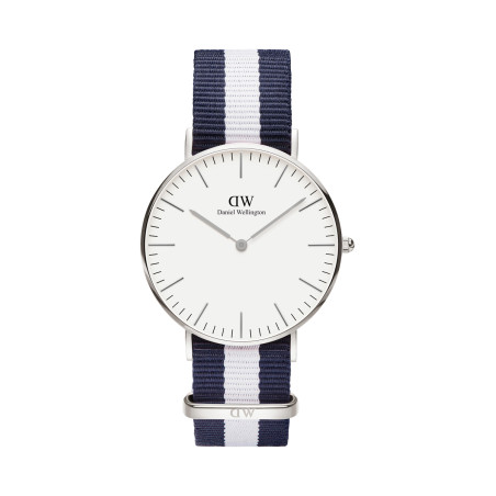 Montre à quartz en polyester Glasgow - 36 mm - Bleu et blanc - 02 - 33646255