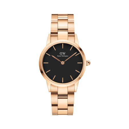 Montre à quartz en acier Iconic Link - 28 mm - Doré rose et noir - 02 - 33646259