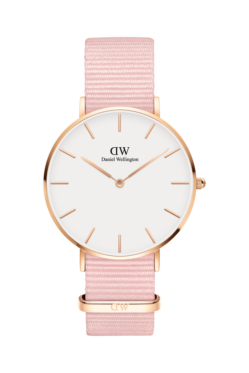 Montre à quartz en polyester Rosewater - 36 mm - Rose et doré rose - 02 - 33646267