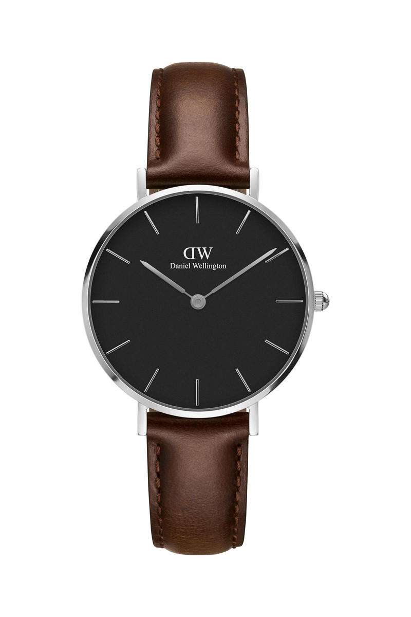 Montre en cuir Bristol - 32 mm - Marron et argenté - 02 - 33646270