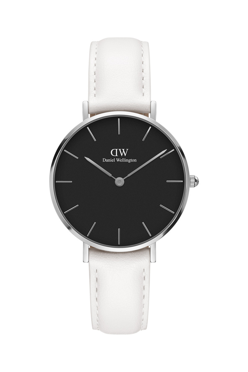 Montre à quartz en cuir Bondi - 32 mm - Blanc et argenté - 02 - 33646273