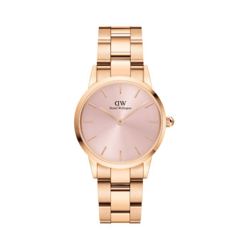 Montre à quartz en acier Iconic Link - 28 mm - Doré rose - 02 - 33646274