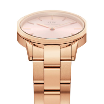 Montre à quartz en acier Iconic Link - 28 mm - Doré rose - 02 - 33646274