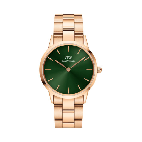 Montre à quartz en acier Iconic Emerald - 36 mm - Doré et vert - 02 - 33646275