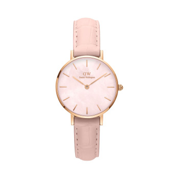 Montre à quartz en cuir Petite - 28 mm - Rose et doré rose - 02 - 33646277