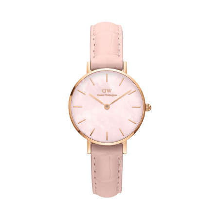 Montre à quartz en cuir Petite - 28 mm - Rose et doré rose - 02 - 33646277