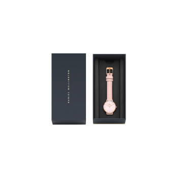 Montre à quartz en cuir Petite - 28 mm - Rose et doré rose - 02 - 33646277