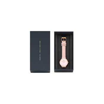 Montre à quartz en cuir Petite - 32 mm - Rose et doré rose - 02 - 33646278