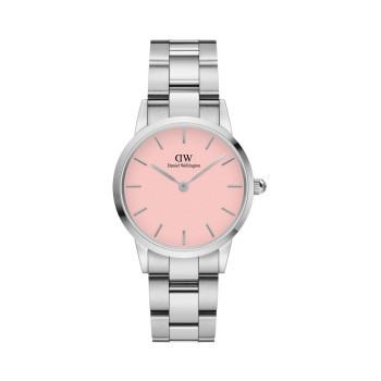 Montre à quartz en acier Iconic Link - 28 mm - Argenté et rose - 02 - 33646280