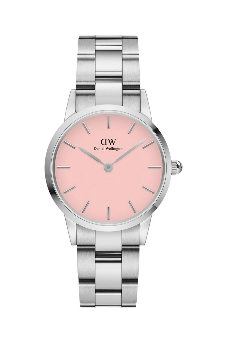 Montre à quartz en acier Iconic Link - 28 mm - Argenté et rose - 02 - 33646280