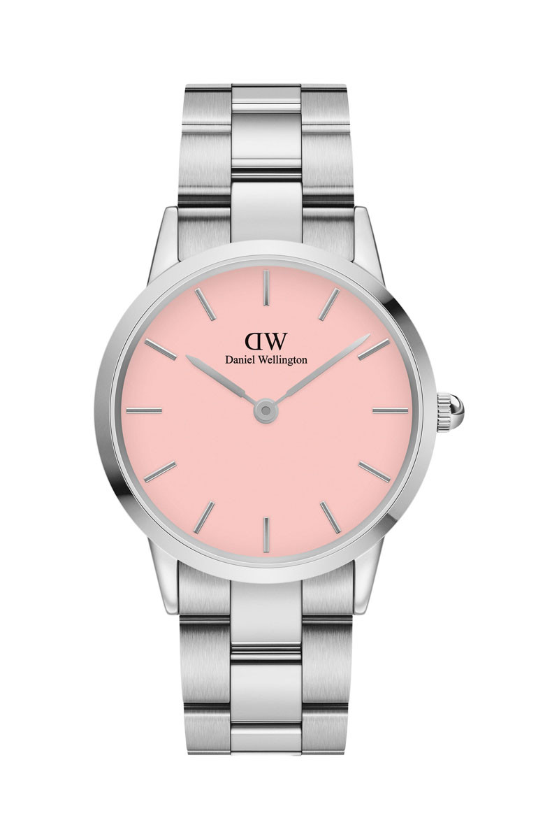 Montre à quartz en acier Iconic Link - 36 mm - Argenté et rose - 02 - 33646282