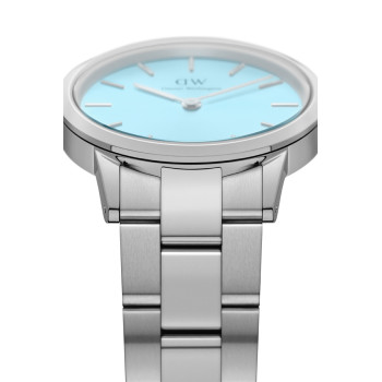 Montre à quartz en acier Iconic Link Capri - 28 mm - Bleu et argenté - 02 - 33646286