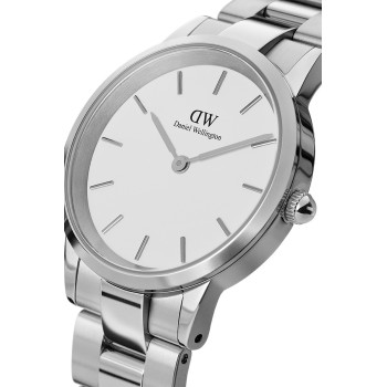 Montre à quartz en acier Iconic Link - 32 mm - Argenté et blanc - 02 - 33646288