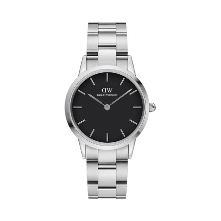 Montre à quartz en acier Iconic Link - 32 mm - Argenté et noir - 02 - 33646289