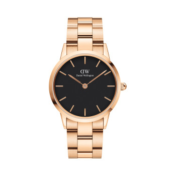 Montre à quartz en acier Iconic Link - 36 mm - Doré rose et noir - 02 - 33646290