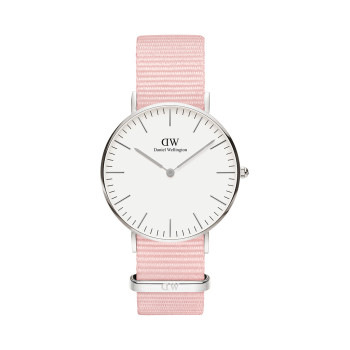 Montre à quartz en polyester Classic Rosewater - 36 mm -  Rose et argenté - 02 - 33646298