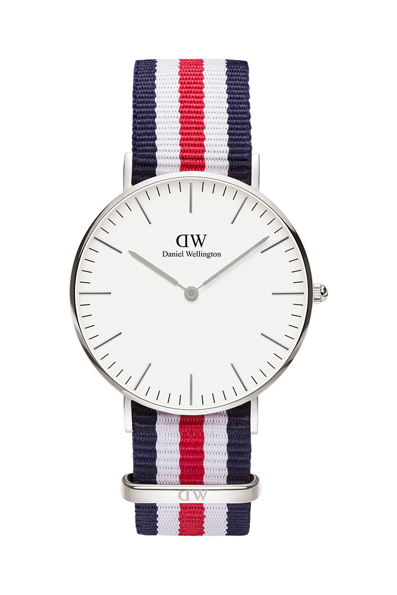 Montre à quartz en polyester Classic Canterbury - 36 mm - Bleu, rouge et blanc - 02 - 33646302