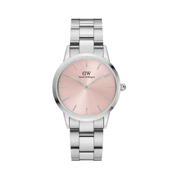 Montre à quartz en acier Iconic Link - 32 mm - Argenté et rose - 02 - 33646303