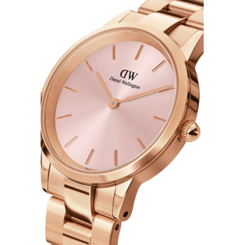 Montre à quartz en acier Iconic Link - 28 mm - Doré rose et rose - 02 - 33646304