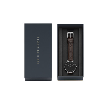 Montre à quartz en cuir York - 28 mm - Noir - 02 - 33646309