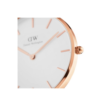 Montre à quartz en cuir Sheffield - 28 mm - Noir et doré rose - 02 - 33646311