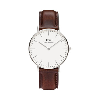 Montre à quartz en cuir Classic Bristol -  36 mm - Marron - 02 - 33646316